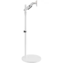 Maclean Brackets Maclean Mobiler Monitor/TV-Bodenständer, Gasfeder, 17"-35", weiß, MC-970W - Weiß