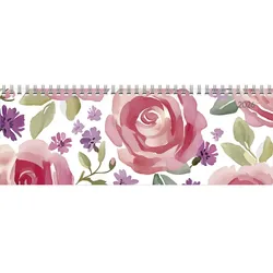 ZETTLER Tischquerkalender 114 Style 29,7x10,5cm 1 Woche/2 Seiten Rosen 2026