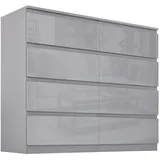 Hti-Living Kenji 115 x 97 x 40 cm Hochglanz Grau