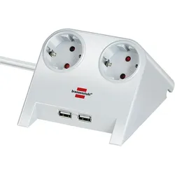 Brennenstuhl Desktop-Power USB-Charger Tisch-Steckdose weiß