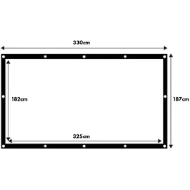 Maclean Brackets Maclean Projektionswand 150" 330x187cm 25mm Rand 16:9 Spannhaken MC-167