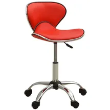 vidaXL Friseur Rollhocker Rot