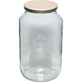 Weck Rundrandglas 3l mit Holz- deckel
