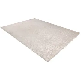 RugsX Teppich Teppichboden Santa Fe beige 33 eben, glatt, einfarbig, 100x250 cm,