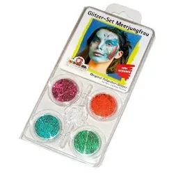 4-Teiliges Glitzer-Set Meerjungfrau Prinzessin - OS