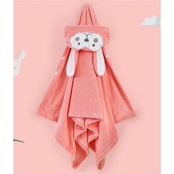 BBSCE Kapuzenhandtuch Kapuzenhandtuch Baby – Babybadetuch mit Kapuze,für Mädchen Kinder rosa 150 cm