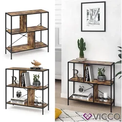 VICCO Loft Bücherregal FYRK Wandregal Standregal Aufbewahrung 79x80x30 Vintage