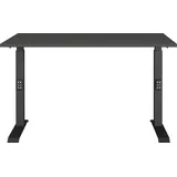 Germania Schreibtisch GERMANIA "Lemont", grau (graphit, schwarz, graphit), B:120cm H:68cm T:80cm, Tische, Schreibtisch, Mechanisch höhenverstellbarer Schreibtisch
