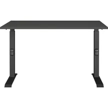 Germania Schreibtisch GERMANIA "Lemont", grau (graphit, schwarz, graphit), B:120cm H:68cm T:80cm, Tische, Schreibtisch, Mechanisch höhenverstellbarer Schreibtisch