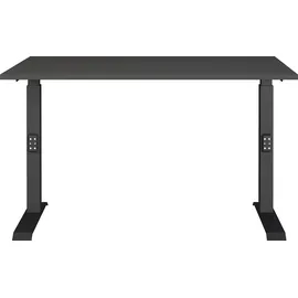Germania Schreibtisch GERMANIA "Lemont", grau (graphit, schwarz, graphit), B:120cm H:68cm T:80cm, Tische, Schreibtisch, Mechanisch höhenverstellbarer Schreibtisch