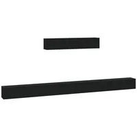 VidaXL 6-tlg. TV-Schrank-Set Schwarz Holzwerkstoff