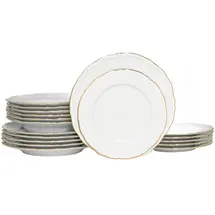 CreaTable Maria Theresia Tellerset 18-tlg. gold/weiß