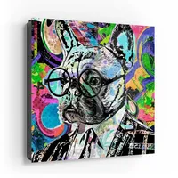 Deqori Schlüsselkasten schwarz | 30x30 cm | Motiv Hund