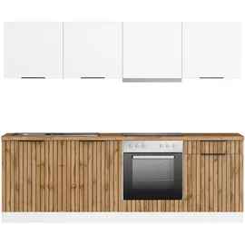 kochstation Küchenzeile KS-Lagos2 240 cm weiß