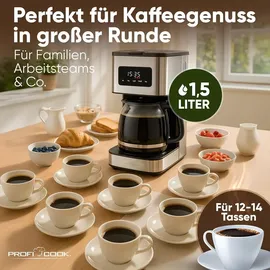 Proficook Filterkaffeemaschine PC-KA 1299 silber