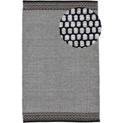 Teppich CARPETFINE "Kelim Mia", beige, B:140cm H:6mm L:200cm, Baumwolle, Teppiche, Baumwolle Wendeteppich, Wohnzimmer