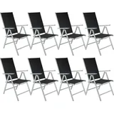 Tectake tectake® Gartenstuhl, klappbar, 7-fach verstellbare Rückenlehne, 67 x 56 x 105 cm