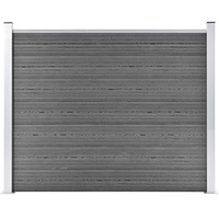 vidaXL Zaunelement WPC 180x146 cm Grau