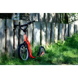 Yedoo Scooter Yedoo Four Tretroller mit Luftreifen 20/16 und Scheibenbremsen Rot