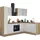 kochstation Winkelküche Florida L-Form 250 cm weiß