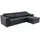 vente-unique Ecksofa Relaxsofa elektrisch - Oberleder - Schwarz - Ecke rechts - PEDRERA
