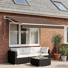 vidaXL Manuell einziehbare Markise 3 x 2,5 m taupe