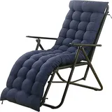 RUYICZB Liegenauflage, Auflage Gartenliege Auflagen Für Deckchair, Bequeme Polsterauflage Sonnenliege Indoor Reisen Innenbüro Im Freien, Urlaub, Liegestuhl Kissen Sonnenliegen,Navy Blue,48x163cm