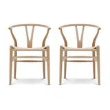 Carl Hansen - CH24 Wishbone Chair, Buche geölt / Naturgeflecht (2er-Set)