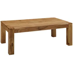 KADIMA DESIGN Couchtisch MUMBAI Massiv-Holz Akazie 110 cm breit Wohnzimmer-Tisch Design Natur-Produkt Landhaus-Stil