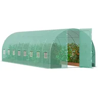 Gewächshaus Tunnel Treibhaus Frühbeet Tomatenhaus 835x290x225cm grün