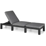 Allibert by Keter Keter Sessel lang mit Daytona Graphit 441306 Kissen