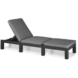 Allibert by Keter Keter Sessel lang mit Daytona Graphit 441306 Kissen
