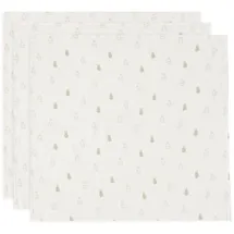 jollein Musselin Tuch Baby - Happy Miffy, Nougat - 3er Pack - 70x70cm - 100% Baumwolle - Oeko-Tex Zertifiziert - Spucktuch