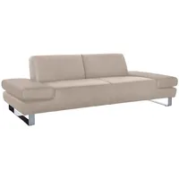 3-Sitzer W.SCHILLIG "taboo", beige (sahara s37), B:232cm H:76cm T:91cm, Flachgewebe S22 (100% Polyester), Stoff S37 (100% Polyester): Luxus-Microfaser in Lederoptik, Longlife Xtra-Leder Z59: Glattleder mit modischer Prägung. Hautstärke 0, 9 - 1, 1 mm, Longlife Xtra-Leder Z69: Das feinnarbige, gedeckte Softleder Z69 besticht durch seine außergewöhnliche Weichheit im trendigen u00bbVintage-Looku00ab, Hautstärke 0, 9 - 1, 1 mm, Sofas, mit Normaltiefe, inklusive Armlehnenverstellung