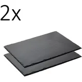Gastro Spirit Servierplatte 2er Set Schieferplatte 45 x 30 x 0,5 cm, schwarz, Schiefer, (2-tlg) 30 cm x 45 cm