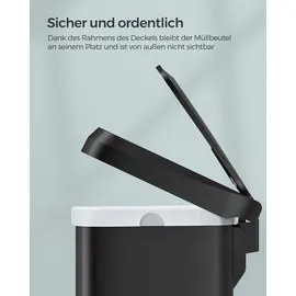 Songmics Mülleimer 68 l Schwarz