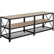Tectake Chicago TV-Regal 141 x 41,5 x 50,5 cm Eiche/Naturfarben Holzwerkstoff