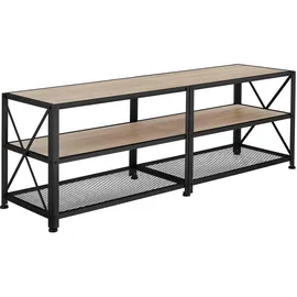 Tectake Chicago TV-Regal 141 x 41,5 x 50,5 cm Eiche/Naturfarben Holzwerkstoff
