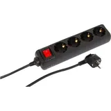 MicroConnect Steckdosenleiste 1,50 m Schwarz 4 St.