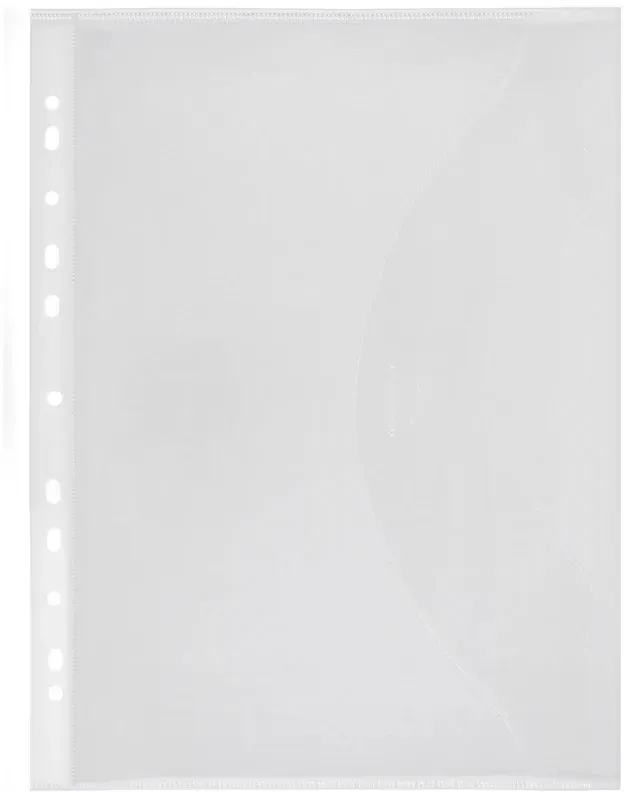 Foldersys Sichttasche light mit Abheftrand A4 quer Steckverschluss farblos neutral