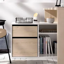 Dmora Eckschreibtisch Ddiaw Eiche / Weiß