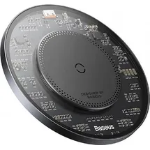 Baseus Simple 2 wireless inductive charger 15W with USB-C to USB-C cable (black)