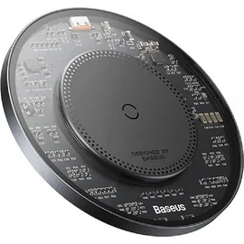 Baseus Simple 2 wireless inductive charger 15W with USB-C to USB-C cable (black)