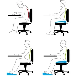 Sitzkissen Keilkissen Bürostuhl orthopädisch Keilform Fußstütze