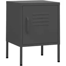 vidaXL Nachtschrank Anthrazit 35 x 35 x 51 cm Stahl