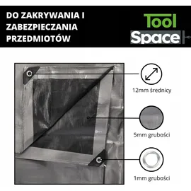 toolspace Gewebeplane 500 x 300 cm Silber