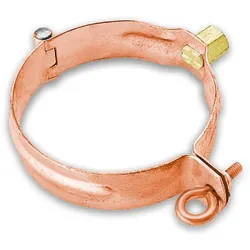 Fallrohrschelle Grömo mit Gewindemutter M10, Kupfer, verschiedene Größen (Ausführung: Ø 60mm)