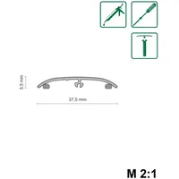 FN Neuhofer Neuhofer Übergangsprofil Dow-Fix 06 90 x 3,7 x 0,6 cm grau