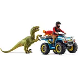 Schleich Dinosaurs Flucht auf Quad vor Velociraptor 41466