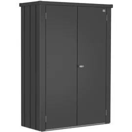 Biohort Terrassenschrank Romeo M 132 x 57 x 181 cm Dunkelgrau-Metallic